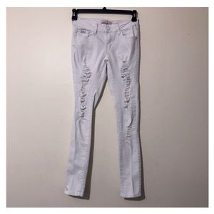 J&C White Distressed Denim